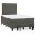 Pat box spring cu saltea, gri închis, 120x190 cm, catifea GartenMobel Dekor