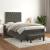 Pat box spring cu saltea, gri închis, 120x190 cm, catifea GartenMobel Dekor