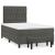 Pat box spring cu saltea, gri închis, 120x190 cm, catifea GartenMobel Dekor