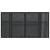 Masă grădină cu blat din sticlă, negru, 100x55x73 cm, poliratan GartenMobel Dekor