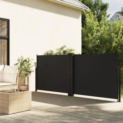 Copertină laterală retractabilă, negru, 140 x 1000 cm GartenMobel Dekor