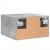 Noptiere montate pe perete 2 buc. gri beton 35x35x20 cm GartenMobel Dekor
