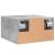 Noptiere montate pe perete 2 buc. gri beton 35x35x20 cm GartenMobel Dekor