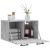 Dulap de perete, gri beton, 60x36,5x35 cm, lemn prelucrat GartenMobel Dekor