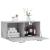 Dulap de perete, gri beton, 80x36,5x35 cm, lemn compozit GartenMobel Dekor