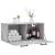 Dulap de perete, gri beton, 80x36,5x35 cm, lemn compozit GartenMobel Dekor
