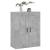 Dulap pe perete, gri beton, 69,5x34x90 cm, lemn prelucrat GartenMobel Dekor