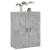 Dulap pe perete, gri beton, 69,5x34x90 cm, lemn prelucrat GartenMobel Dekor
