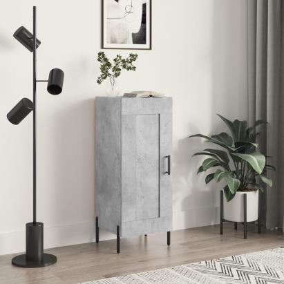 Servantă, gri beton, 34,5x34x90 cm, lemn compozit GartenMobel Dekor