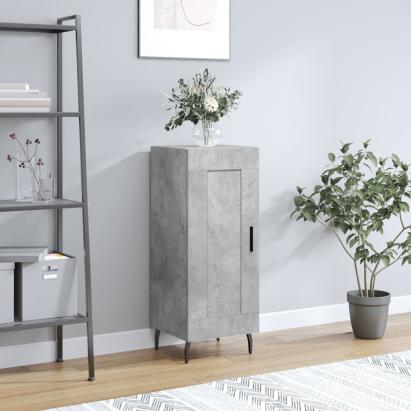 Servantă, gri beton, 34,5x34x90 cm, lemn compozit GartenMobel Dekor