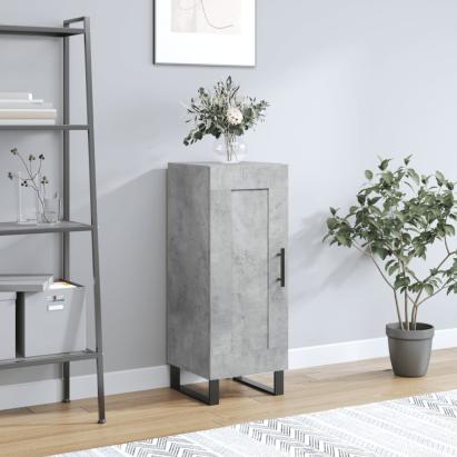 Servantă, gri beton, 34,5x34x90 cm, lemn compozit GartenMobel Dekor