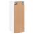 Dulap de perete, alb extralucios, 34,5x34x90 cm, lemn prelucrat GartenMobel Dekor