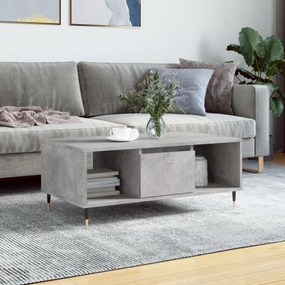 Măsuță de cafea, gri beton, 90x50x36,5 cm, lemn compozit GartenMobel Dekor