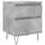 Noptiere, 2 buc., gri beton, 40x35x50 cm, lemn compozit GartenMobel Dekor