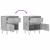 Noptiere, 2 buc., gri beton, 40x35x50 cm, lemn compozit GartenMobel Dekor