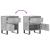 Noptiere, 2 buc., gri beton, 40x35x50 cm, lemn compozit GartenMobel Dekor