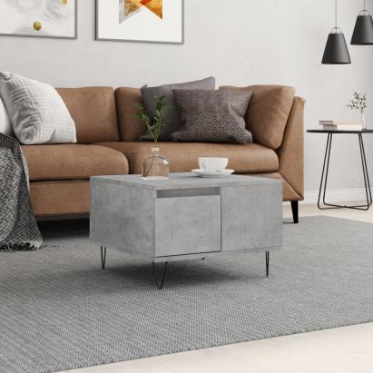 Măsuță de cafea, gri beton, 55x55x36,5 cm, lemn prelucrat GartenMobel Dekor