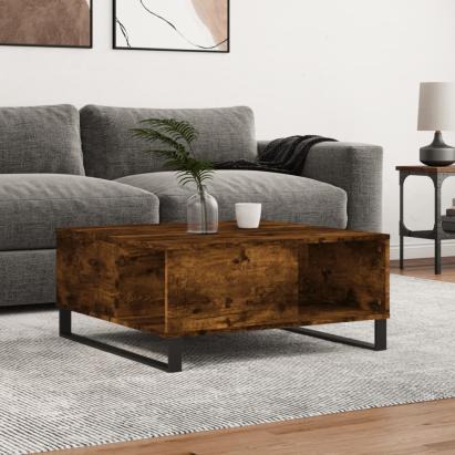 Măsuță de cafea, stejar afumat, 80x80x36,5 cm, lemn prelucrat GartenMobel Dekor