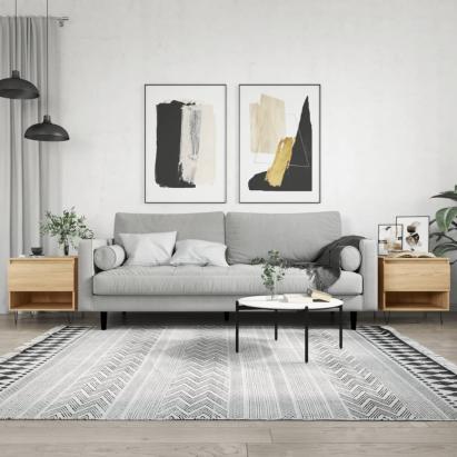 Mese de cafea 2 buc. stejar sonoma 50x46x50 cm lemn compozit GartenMobel Dekor