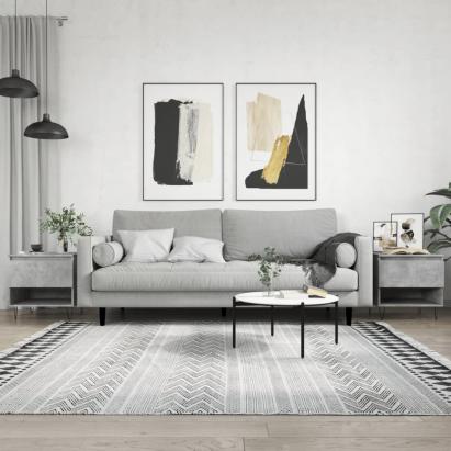 Mese de cafea, 2 buc., gri beton, 50x46x50 cm, lemn compozit GartenMobel Dekor