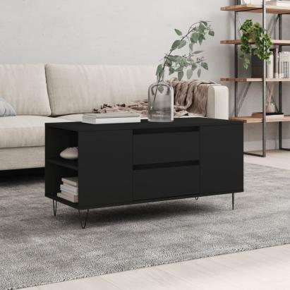 Măsuță de cafea, negru, 102x44,5x50 cm, lemn prelucrat GartenMobel Dekor
