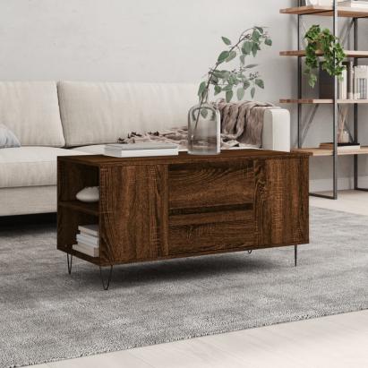 Măsuță de cafea, stejar maro, 102x44,5x50 cm, lemn prelucrat GartenMobel Dekor