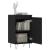 Servante, 2 buc., negru, 40x35x70 cm, lemn prelucrat GartenMobel Dekor