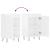 Servante, 2 buc., alb extralucios, 40x35x70 cm, lemn prelucrat GartenMobel Dekor