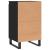 Servante, 2 buc., negru, 40x35x70 cm, lemn prelucrat GartenMobel Dekor