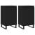 Servante, 2 buc., negru, 40x35x70 cm, lemn prelucrat GartenMobel Dekor