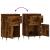 Servante, 2 buc., stejar fumuriu, 40x35x70 cm, lemn prelucrat GartenMobel Dekor