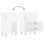 Servante, 2 buc., alb extralucios, 40x35x70 cm, lemn prelucrat GartenMobel Dekor