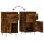Servante, 2 buc., stejar fumuriu, 40x35x70 cm, lemn prelucrat GartenMobel Dekor