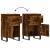 Servante, 2 buc., stejar fumuriu, 40x35x70 cm, lemn prelucrat GartenMobel Dekor