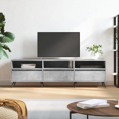 Comodă TV, gri beton, 150x30x44,5 cm, lemn prelucrat GartenMobel Dekor