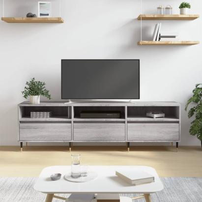 Comodă TV, gri sonoma, 150x30x44,5 cm, lemn prelucrat GartenMobel Dekor