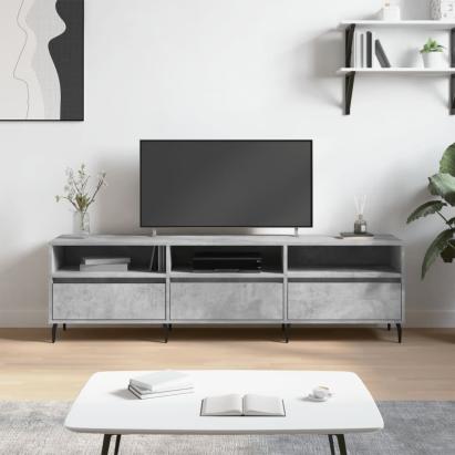 Comodă TV, gri beton, 150x30x44,5 cm, lemn prelucrat GartenMobel Dekor
