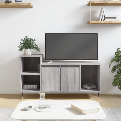 Comodă TV, gri sonoma, 100x35x55 cm, lemn prelucrat GartenMobel Dekor