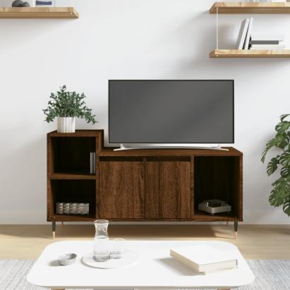 Comodă TV, stejar maro, 100x35x55 cm, lemn prelucrat GartenMobel Dekor