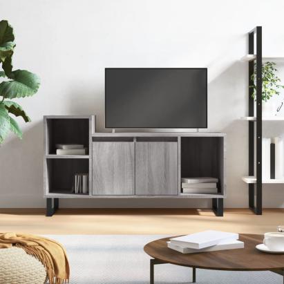 Comodă TV, gri sonoma, 100x35x55 cm, lemn prelucrat GartenMobel Dekor