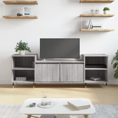 Comodă TV, gri sonoma, 160x35x55 cm, lemn prelucrat GartenMobel Dekor