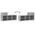Pantofar, gri beton, 102x36x60 cm, lemn prelucrat GartenMobel Dekor