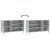 Pantofar, gri beton, 102x36x60 cm, lemn prelucrat GartenMobel Dekor