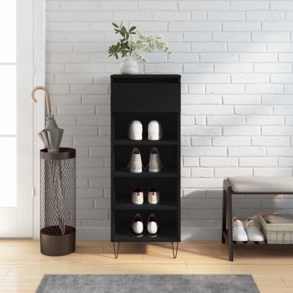 Pantofar, negru, 40x36x105 cm, lemn compozit GartenMobel Dekor