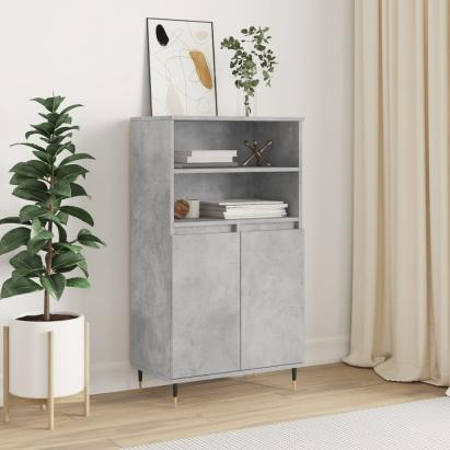 Dulap înalt, gri beton, 60x36x110 cm, lemn compozit GartenMobel Dekor