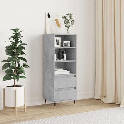Dulap înalt, gri beton, 40x36x110 cm, lemn compozit GartenMobel Dekor