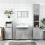 Dulap de baie, gri beton, 58x33x60 cm, lemn prelucrat GartenMobel Dekor