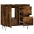 Dulap de baie, stejar afumat, 65x33x60 cm, lemn prelucrat GartenMobel Dekor