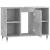 Dulap pentru baie, gri beton, 80x33x60 cm, lemn compozit GartenMobel Dekor