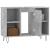 Dulap pentru baie, gri beton, 80x33x60 cm, lemn compozit GartenMobel Dekor